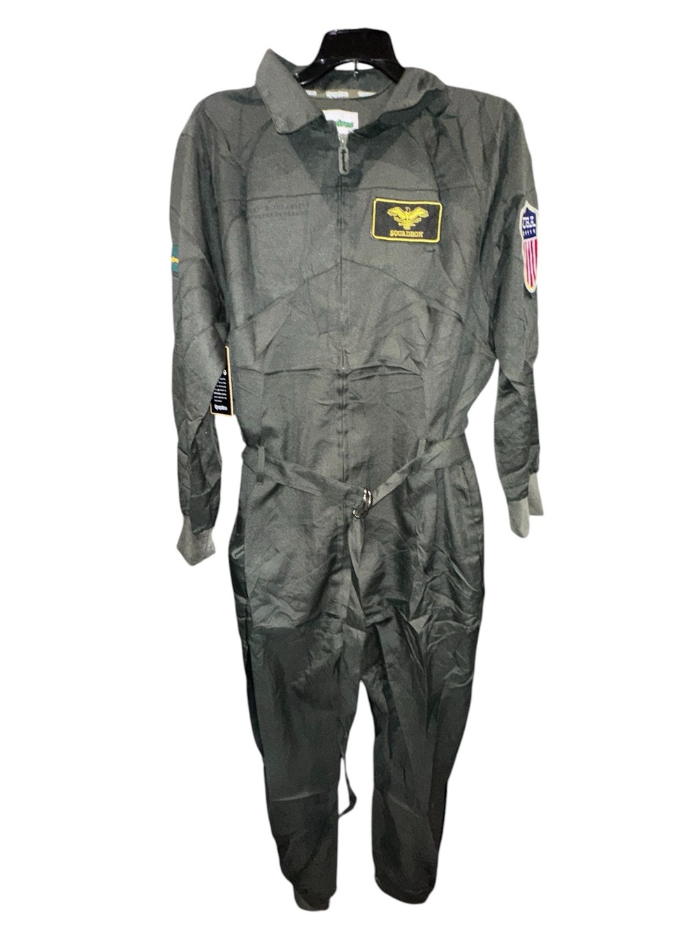 Army Green Jumpsuit costume with American Flag Patch